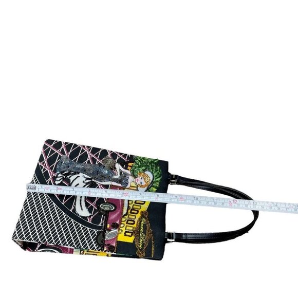 Prezzo Ocean Drive Black Tote Handbag or Shoulder Purse Sequined and Beaded Bag - Picture 10 of 14